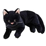 XIGUI 12 inches Stuffed Animal Cat，Children's Plush Stuffed Animal Toy (Black)