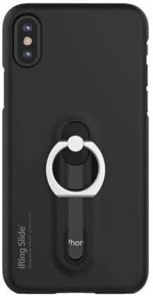 AAUXX - iRing Case Premium - Black - Phone Holster and Ring - Fall Protection Holder Ring for Mobile Phone - Compatible with Inductive Charging - For iPhone X