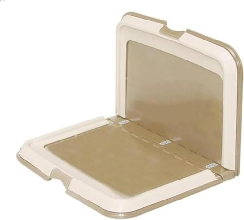 CokBlu 折りたたみ犬用トイレトレー L 型レギュラーサイズ 大型犬・小型犬対応 トレーニングパッド適合 しつけトイレ カーキ色?