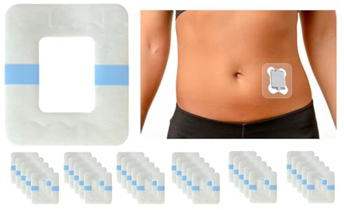 A1C WEAR - 30pk Adhesive Waterproof Over Patches for Tandem Mobi Adhesive Sleeve - Transparent, Breathable, Long Lasting
