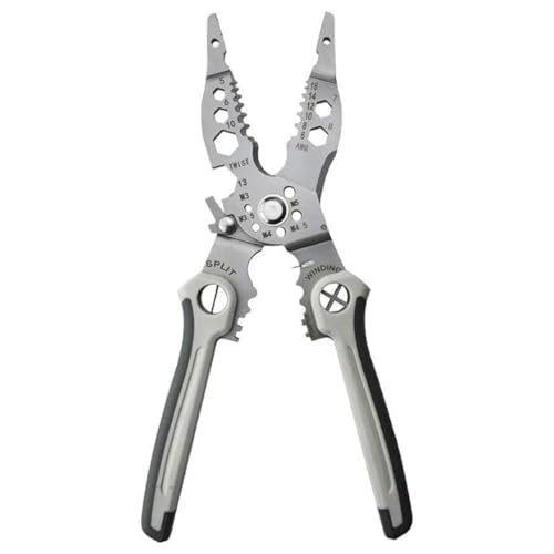Image of All in 1 Multifunction Stainless Steel Wire Stripper /Wire Crimping Tool, Wire Cutter, Wire Crimper, Cable Stripper, Wiring Tools and Multi-Function Hand Tool (12 IN 1)