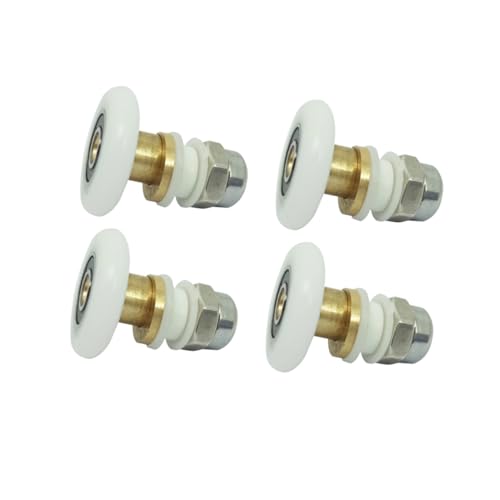 LIFKOME 4個 浴室用シャワースライドドア吊りホイール 滑らか製ローラー ステンレス軸 耐久性引き戸滑車交換パーツ