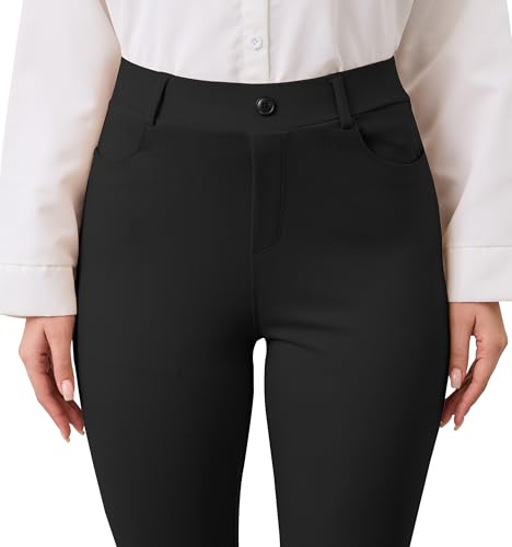 VIMPEP Women’s Classic Yoga Dress Pants High Rise Flare Soft Feeling Pull On Work Yoga Pants for Business Office Work 21022