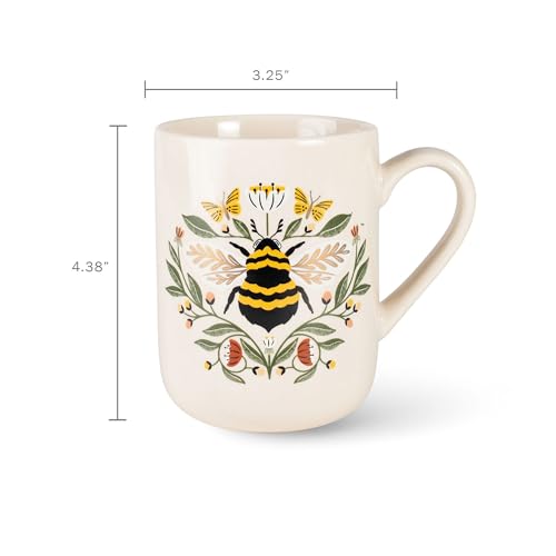 Taza de cerámica Fringe Studio Josephine 12 oz blanca miniatura 4