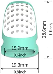 Smaler 2 Pack Silicone Sewing Thimble,Sewing Thimble Finger Protector, Sewing Tools,Thimble Sewing Protector For DIY Crafts, Green, S