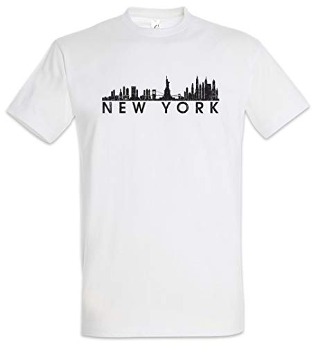 Urban Backwoods Skyline New York Hommes T-Shirt Blanche Taille M