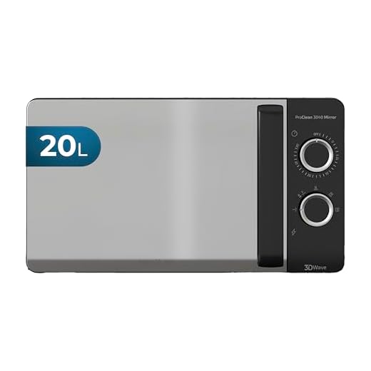 Cecotec Microondas de 20 Litros ProClean 3040. 700 W de Potencia, Revestimiento Ready2Clean, 6 Niveles Funcionamiento, Temporizador 30 min, Modo Descongelar, Negro