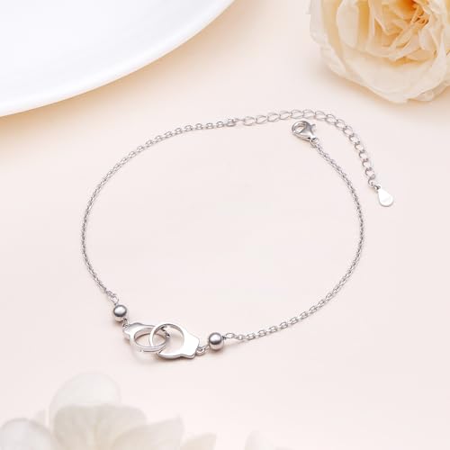 Image of Anklet for Women S925 Sterling Silver Adjustable Foot Plus Ankle Bracelet