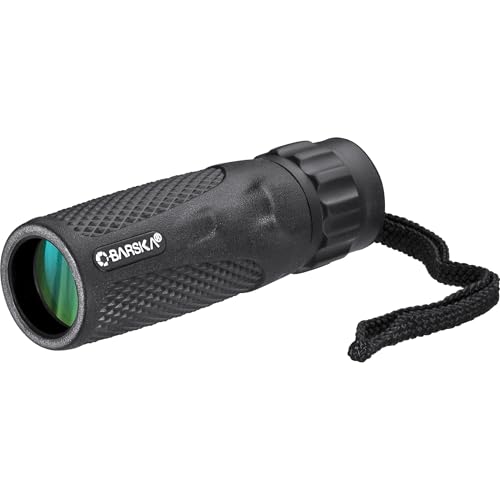 Barska 10x25 Blackhawk Waterproof Monocular – Compact, Fogproof, Multi-Coated Optics, Slip-Resistant Grip, Ideal for Birding, Hiking, Sports, Concerts & Outdoor Use