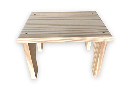 Banco Rustico Banquinho De Madeira Pinus Banquinho Pequeno para manicure, pedicure, crianças ou pesc