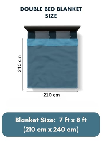 Image of Petals Dreams Blanket Double Bed for Mild Winter, 700 GSM, 2 Ply, Cloudy Mink Blanket (210x240 cm) (Camel)