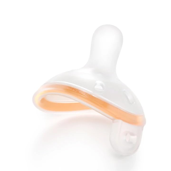 Image of Garkoko Baby Pacifiers 0-6 Months, Upgraded One-Piece Silicone Binky with PPSU Anti-Swallowing Ring, Breast-Like Pacifier for Breastfed Babies, BPA-Free Newborn Essentials