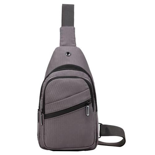 Image of AOSTIHOT Sling Bag Crossbody Bags for Men Women, Small Sling Backpack Cross Body Chest Daypack for Travel Casual Running Hiking Grey