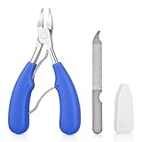 LQUYTA 1 Stück Nagelschere Fußnagelschere +1 Stück Feile Nagelpolitur Scharfes Professionelles...