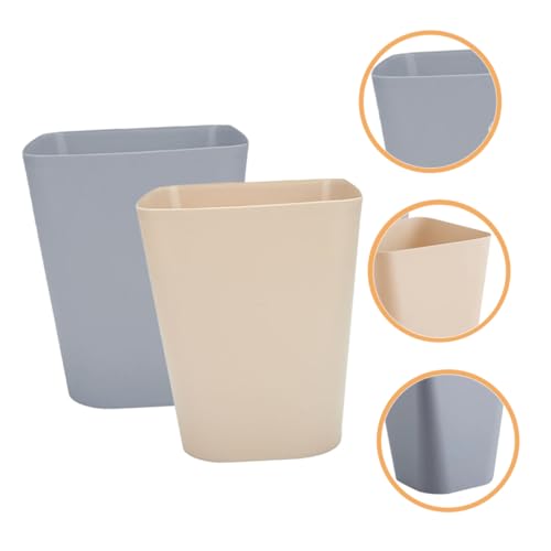 OSALADI 2 piezas caneca de basura rectangular 1 ml plástico miniatura 7