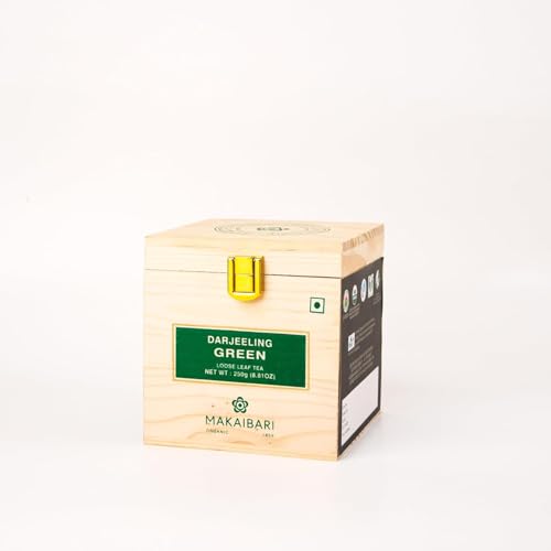 Image of Makaibari Darjeeling Green Tea | 250gm Chestlets box | Antioxidant-Rich | USDA Certified Organic | Immunity Booster | Premium Green Tea | Handpicked | 100% Natural Loose leaf