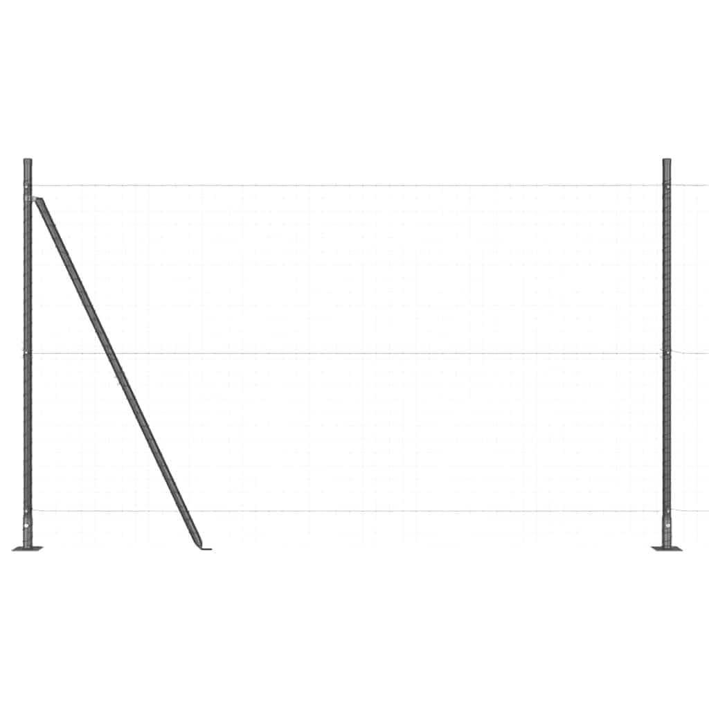 Pali per recinzione, 52 pezzi, grigio, 3,2 x 3,2 x 50 cm | Acciaio verniciato a polvere, resistente alle intemperie, per giardino e terrazza, facile montaggio con martello