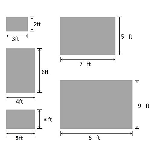 Zesture Bring Home Chenille Vintage Persian Design Jacquard Weaved Foldable Multipurpose Living Room Carpet (Blue, 4 x 6)