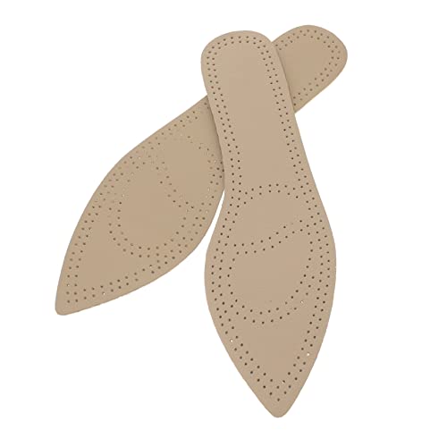 DEARMAMY 2paires Semelle Intérieure Anti-transpiration Cuir De Vache Amovible Pour Chaussures Pointues Et Talons Hauts
