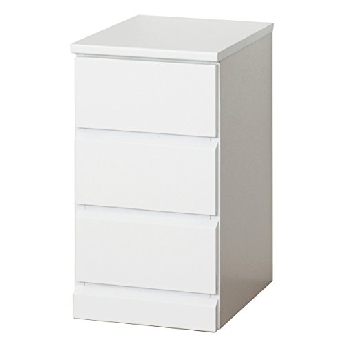 クロシオ シャイン スリムチェスト 3段 幅30.5cm 完成品 チェスト 洋たんす タンス ホワイト