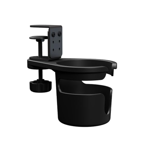 KKJCXY Desk Cup Holder, 360° Rotating Under-Table Cup Holder, Anti-Spill Water Bottle Stand & Coffee Mug Storage for Home, Office & School