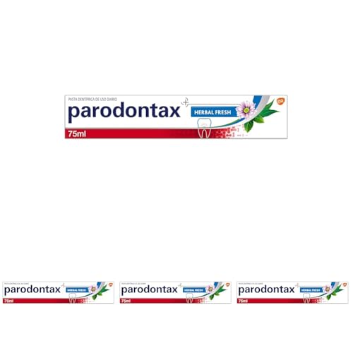 Parodontax Herbal Fresh Pasta de Dientes, Ayuda a Detener y Prevenir el Sangrado de Encías, Sabor a Eucalipto y Menta, 75 ml (Paquete de 4)