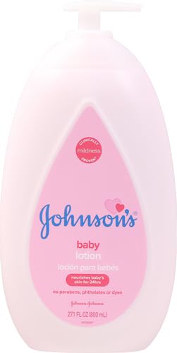 Miniatura 2 de Johnson's Loción hidratante para bebé rosa suave con aceite de coco para la delicada piel del bebé, sin parabenos, ftalatos y colorantes,