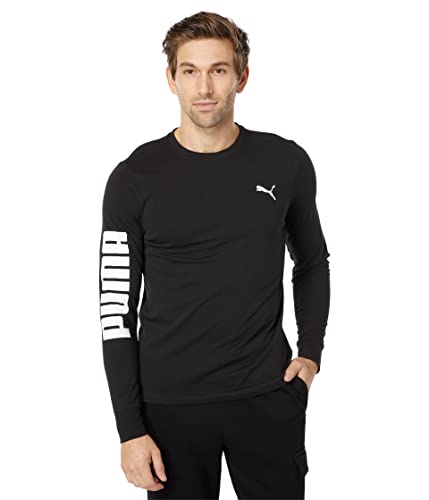 PUMA Classics Long Sleeve Logo Tee Puma Black/Puma White XL