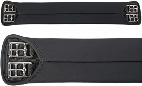 Sangle de dressage en néoprène souple Harry's Horse noir 50 cm lavable et élastique
