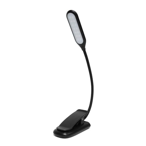 Music Stand Light, Clip On LED Music Score Light with Clamp, USB Dual Color Temperature Adjustable Gooseneck Lamp for Piano, Sheet Music, Book Reading, Home Office (Black)