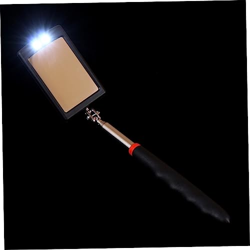 OUNONA Inspection Mirror Security Mirror Under Car Search Mirror Telescoping Vehicle Checking Mirror Auto Car Inspection Tool Flexible Mirror Auto Square Mirror Cars Stainless Steel Black