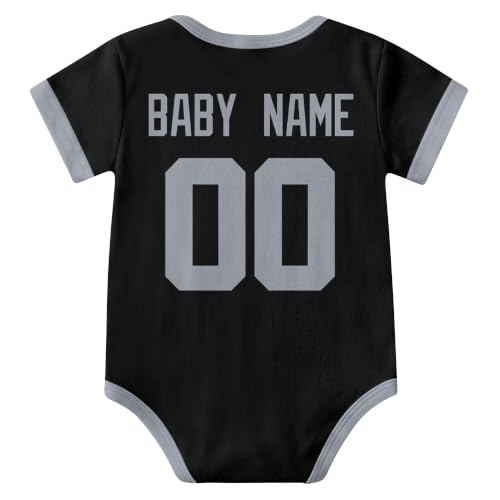 Image of KREDE Baby Clothes Custom Short Sleeves for Baby Boy Gifts | Custom Bodysuit with Number Name Gifts for Baby