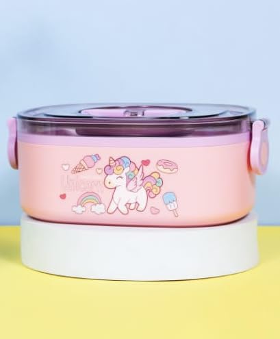 Kitchen Bloom Lunch Box for School Kids | Unicorn Lunch Box with Spoon, Compartment Lunch Box, Tiffin Box for School, Lunch Box for Kids, Lunch Box Container, Lunch Box for Dry Foods (Unicorn) (B0CTMT3BH2) Amazon Price History, Amazon Price Tracker