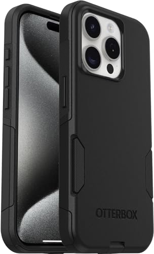 OtterBox iPhone 15 Pro (Only) - Commuter Series Case - Black - Slim & Tough - Pocket-Friendly - with Port Protection - Non-Retail Packaging - image 1