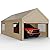 JAMFLY Carport, 12x20 ft Heavy Duty Carport with Roll-up Windows, Portable Garage with Removable Sidewalls & Doors, Car Canopy with Sandbags and All-Season Tarp for Car Boat Truck Motorcycle