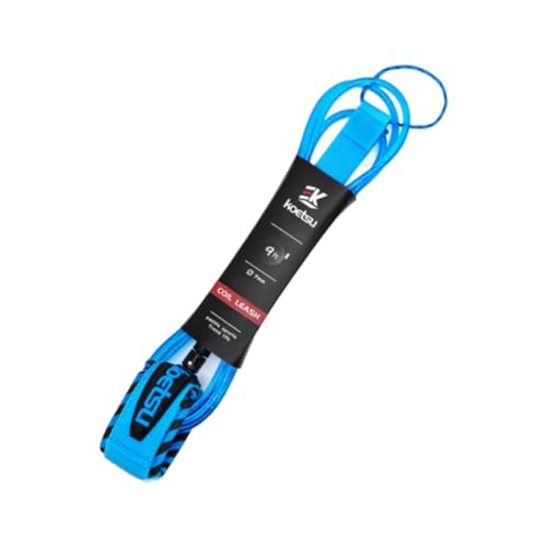 Colaxi Surfboard Leash Stand up Paddleboard Portable Leg Foot Rope Strap Straight Surf Board Leash for Fishboard Wakeboard Kayaking, 9ft Length