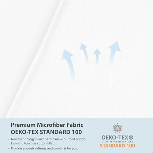 Ruili Bed Bridge Twin to King Converter Kit - Mattress Connector with Strap - Extra Wide Soft Bed Gap Filler - Adjustable Comfortable Connector - Storage Bag Included (Tenc)