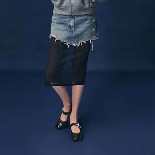 Women's Square Toe Mary Jane Flats Cute Bow Ankle Strap Ballet Flats Comfortable Slip On Flat Shoes for Daily Work Wear3