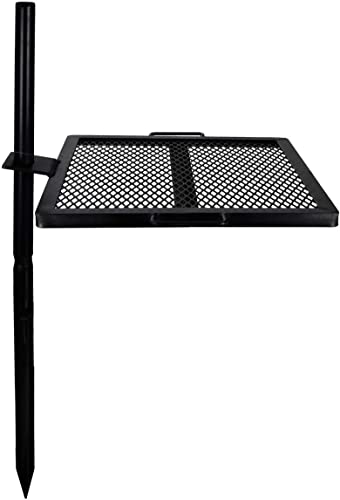 Image of GameMaker Open Fire Cooking Grill - Portable Campfire Grill for Open Flame Cooking, Firepits, Outdoor Fire Rings & Camping - Heavy-Duty, Easy Setup & Adjustable Height