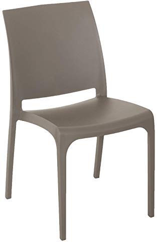 bica Chaise en résine Volga blanc/chocolat