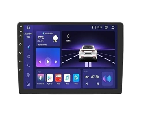 Sistema de navegación por vídeo con reproducción de Coche. Estéreo para Coche Android 12 de 10,1, 6+128 GB, GPS, Radio, WiFi, DSP, CarPlay