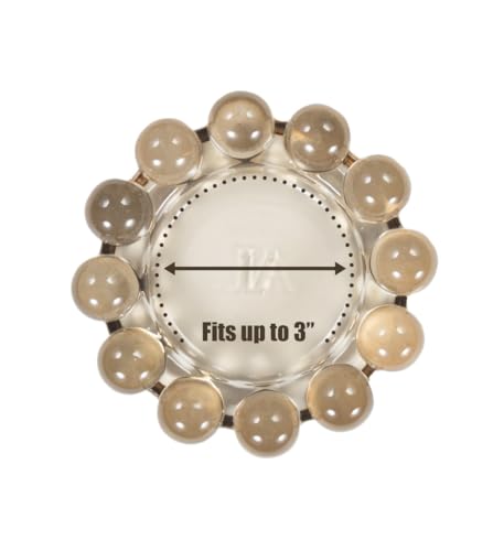 Alice Lane Bubble Candle Dish – Chic Smoky Glass Candle Dish for Home Decor – Decorative Modern Candle Holder for Small Candles &amp; Diffusers