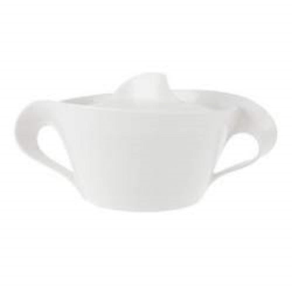 Villeroy & Boch - NewWave Schüssel mit Deckel 2,2 l Weiß, Spülmaschinenfest, Mikrowellensicher, Terrine mit Deckel, Serviergeschirr, Suppenterrine, Salatschüssel, Geschirr, Premium Porzellan