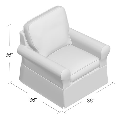 Sillón deslizante giratorio algodón blanco miniatura 2