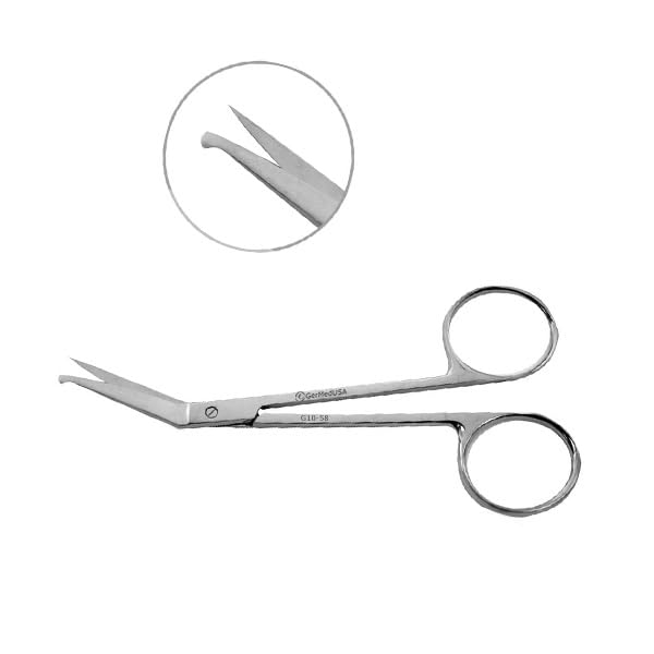 Miniatura 2 de Iris Scissors 4 14" Angular with One SharpOne Probe Tip
