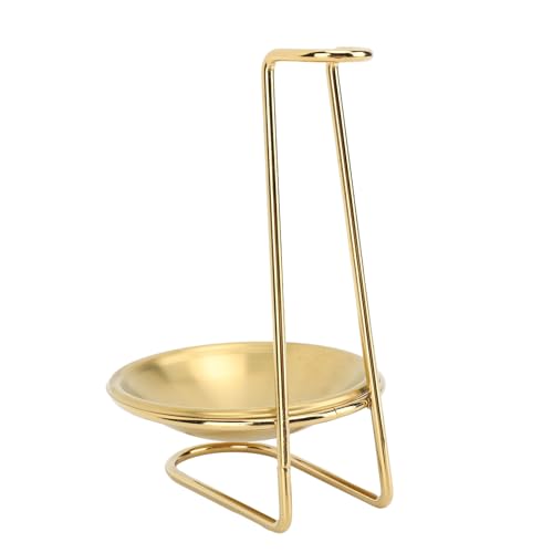 Vertical Soup Ladle Holder, Stainless Steel Cutlery Racks, Ladle Stand, Keep Kitchen Dining Table Tidy, Organizer for Utensils, Space Saving Modern Design Tool (Golden with 1
