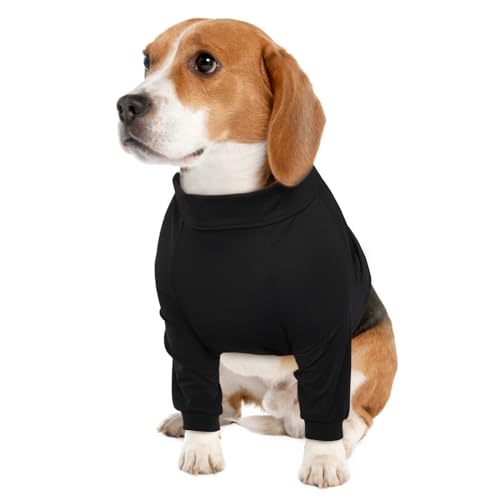 Image of ROZKITCH Dog Surgery Leg Sleeve Front Legs, Pet Anti Licking Wound Elbow Knee Elbow Protector, Dog Recovery Suit Cone Collar Alternative for Joint Care ACL CCL Arthritis Sprain Black S