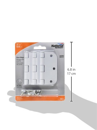 National Mfg/Spectrum Brands Hhi N830-337 Door Hinge, 3.5-Inch, White, 3-Pack #TOP1