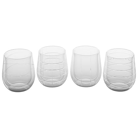 Fifth Avenue Crystal Medallion Double Wall Water Glasses Cover