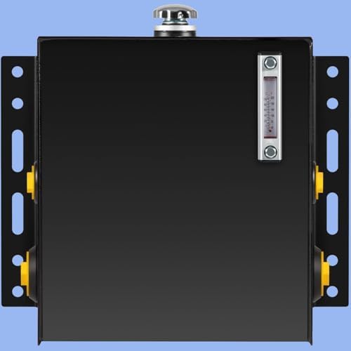 15-Gallon Hydraulic Fluid Reservoir Oil Tank with Breather Strainer Fill Cap, Built-in Temp Gauge & Sight Gauge, Heavy Duty Steel Construction, 20-1/4”x13-5/8”x17-1/2” Vertical Mount — view 7